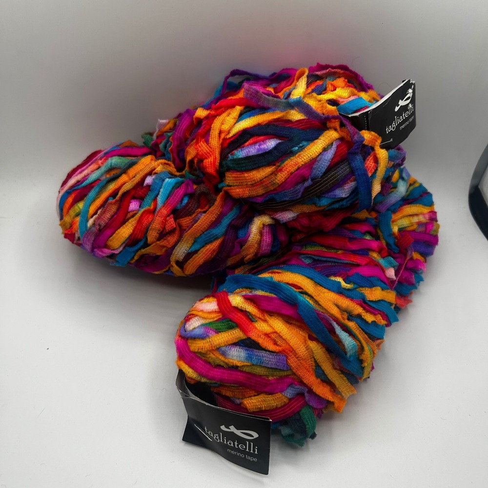 Lot of 2 Tagliatelli Merino Tape Yarn Jamboree 134‎ Colourway Wales